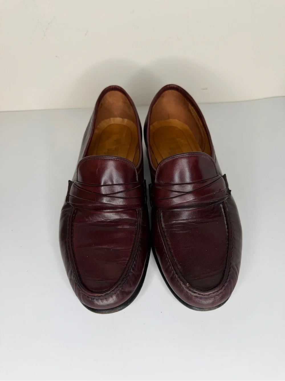Allen Edmonds Bergamo Moc Toe Brown Leather Slip On Loafers Men’s 9D 49070 Italy